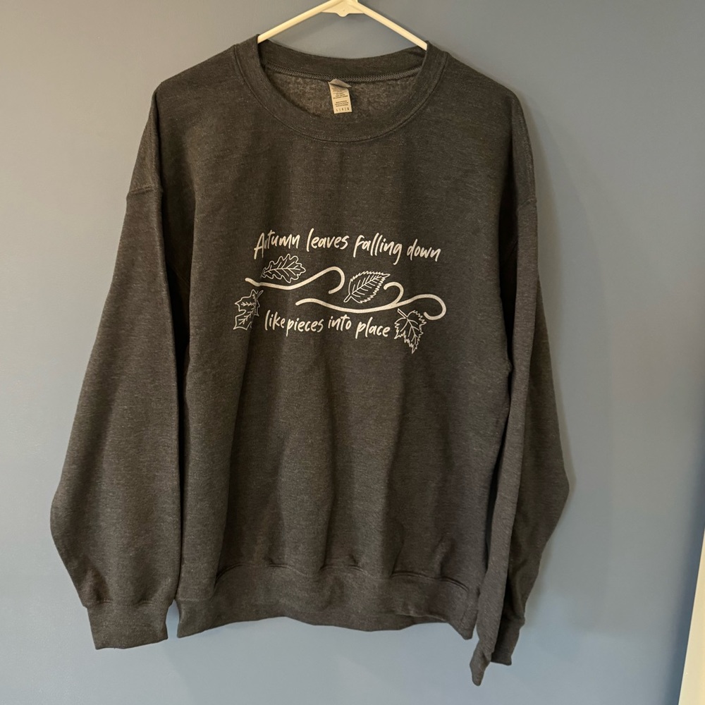 Autumn Leaves Falling Down Like Pieces Into Place Taylor Swift Crewneck